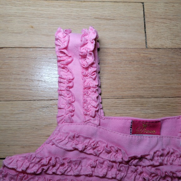 Bubble Ruffle Tank Girl's Pink Size 4 - Picture 4 of 9